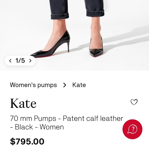 Christian LouBoutin Kate Pumps Patent calf leather Black Size 38 Fits 7-7.5 US - Picture 2 of 16